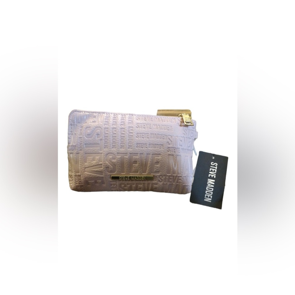 Steve Madden lavender SM double zip wallet